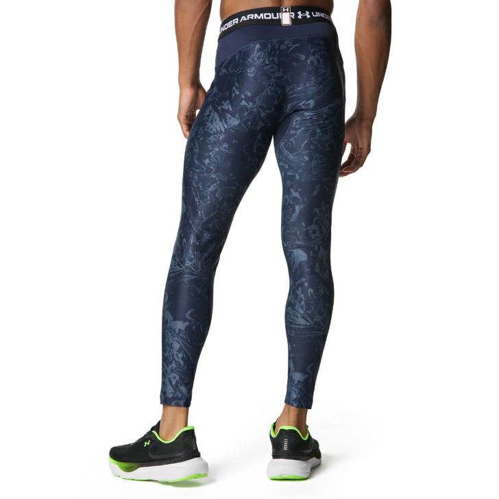 アンダーアーマー UA ヒートギア カモ レギンス メンズ トレーニング コンプレッション タイツ Black(001) Midnight Navy(410) 6007729 Under Armour 吸汗速乾 ストレッチ フィット 6007729