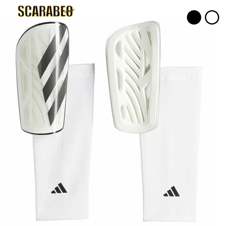 adidas アディダス シンガード サッカー レガース TIRO リーグ LGE コンプレッションスリーブ付き ホワイト×ブラック KNR91 knr91