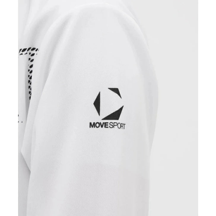 MOVESPORT ムーブスポーツ ドライメッシュ ビッグロゴ 長袖シャツ メンズ 吸汗速乾 スポーツウェア ジャストフィット グリーン ホワイト ブルー ブラック st5flt00m