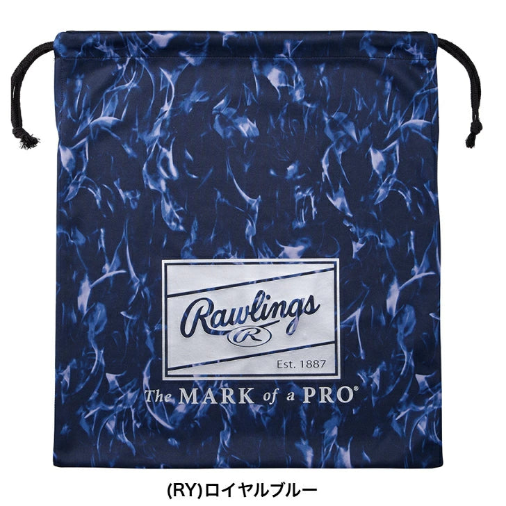 ローリングス Rawlings グラブ袋 グローブ袋 巾着バッグ グラブメンテナンス用品 EAC15F02 昇華グラフィック ブラック レッド ロイヤルブルー 野球 ソフトボール eac15f02