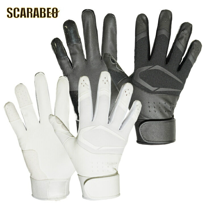 Cutters カッターズ プライムヒーロー 3.0 ソリッド B353S 高校野球対応 アメフト 野球 バッティング グローブ フルフィンガー 両手 S～XL ブラック ホワイト b353s