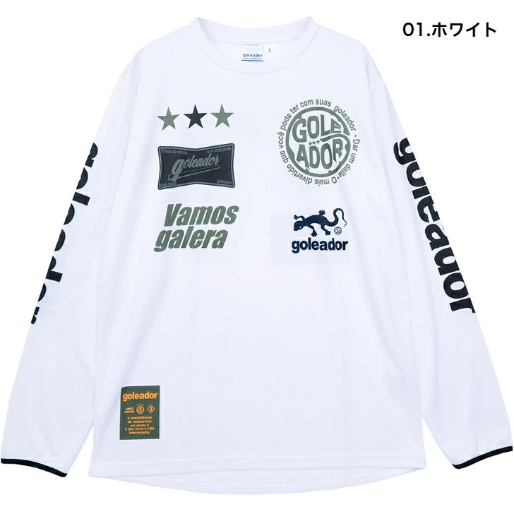 ゴレアドール goleador ジュニア ロングプラクティスシャツ SignBoardデザイン サッカー フットサル 長袖 G-2651 g-2651