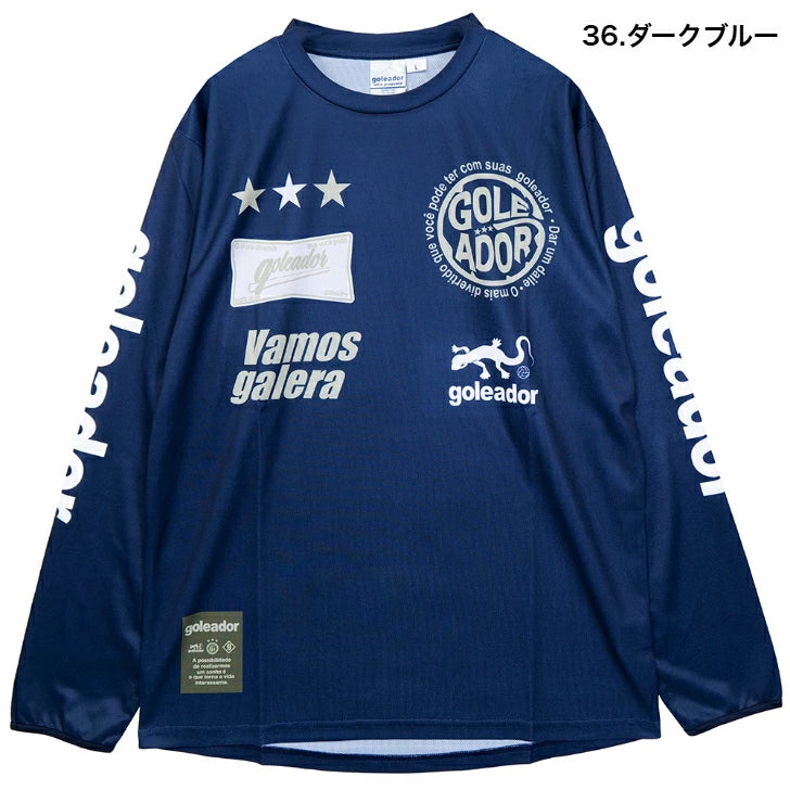ゴレアドール goleador ジュニア ロングプラクティスシャツ SignBoardデザイン サッカー フットサル 長袖 G-2651 g-2651