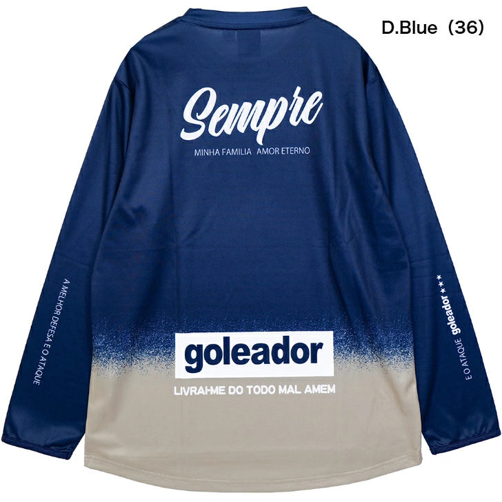 ゴレアドール goleador ジュニア ロングプラクティスシャツ 長袖 novo oficial Melting Ice サッカー フットサル G-2652 g-2652