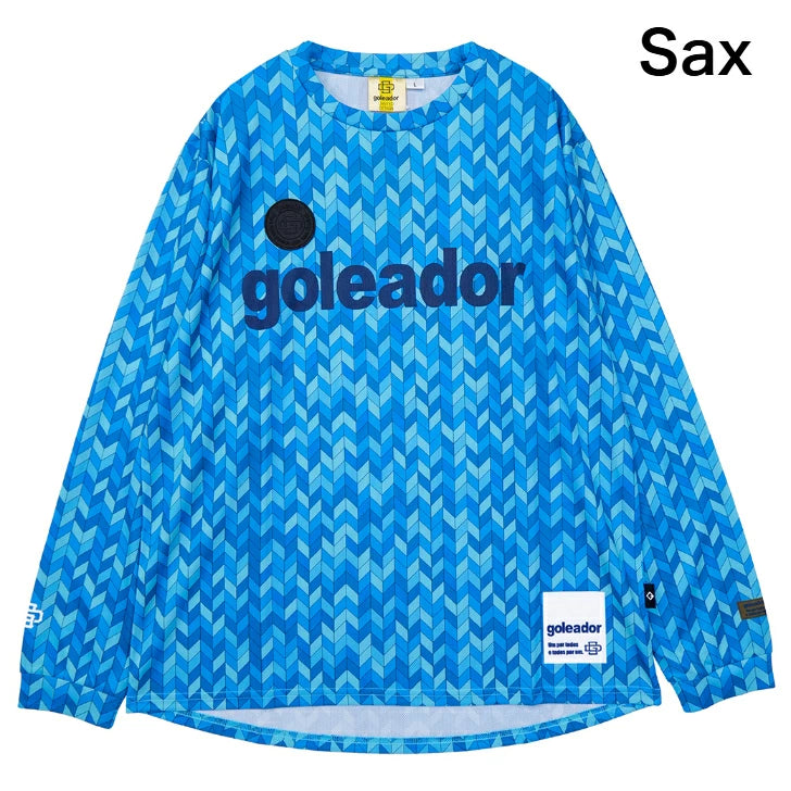 ゴレアドール goleador 昇華 illusion ヘリンボーン柄 ロングプラクティスシャツ サッカー フットサル 長袖 GD-204 gd-204