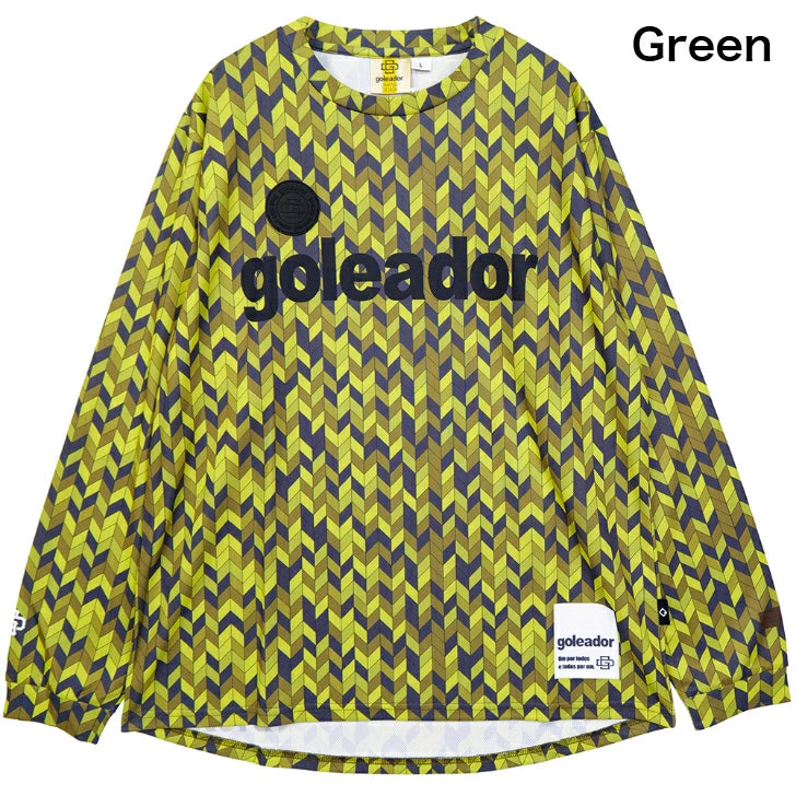 ゴレアドール goleador 昇華 illusion ヘリンボーン柄 ロングプラクティスシャツ サッカー フットサル 長袖 GD-204 gd-204