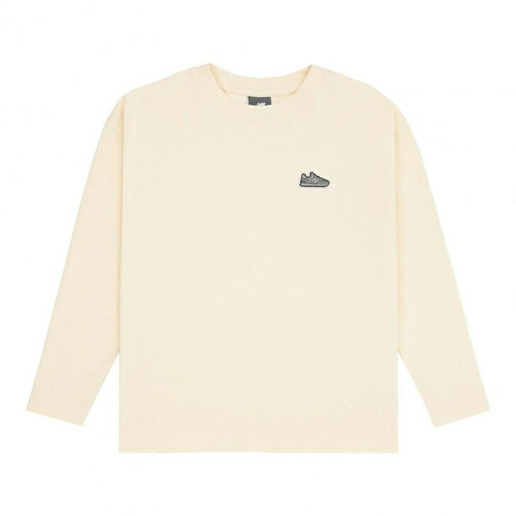 ニューバランス キッズ 長袖Tシャツ ABT55558 AGA ロンT ジュニア 子供服 NB Dry 吸汗速乾 シューパッチ ロゴ入り スポーツ カジュアル abt55558-aga