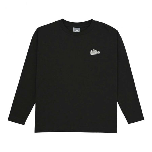 ニューバランス キッズ 長袖Tシャツ ABT55558 ブラック ジュニア 子供服 ロンT シューパッチ スポーツウェア NB Dry 吸汗速乾 カジュアル abt55558-bk