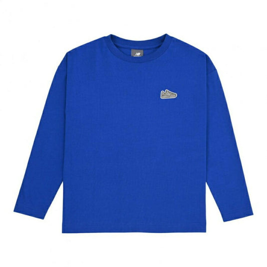 ニューバランス キッズ 長袖Tシャツ ABT55558 ジュニア 子供服 ロンT シューパッチ スポーツウェア NB Dry 吸汗速乾 カジュアル ロイヤルブルー abt55558-ryb
