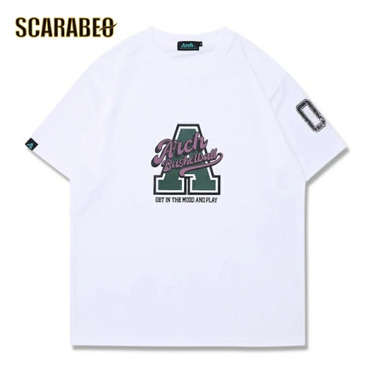 Arch アーチ バスケ Tシャツ DRY 吸汗速乾 半袖 カーシブ ロゴ A メンズ レディース ホワイト 白 t125-156