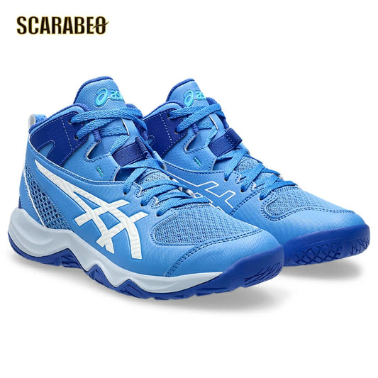 ASICS アシックス DUNKSHOT MB 10 ジュニア キッズ バスケットボールシューズ バッシュ 1064A019.400 ブルーコースト ホワイト 1064a019-400