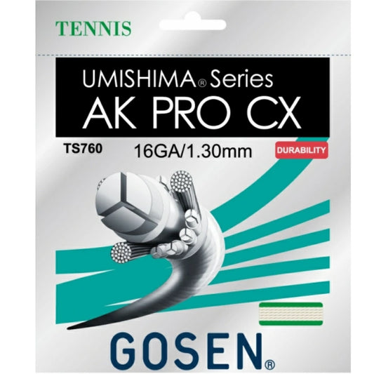 ゴーセン GOSEN UMISHIMA AK PRO CX 16 ナチュラル TS760NA ナチュラル 日本製 高耐久 スピン コントロール ガット ts760na