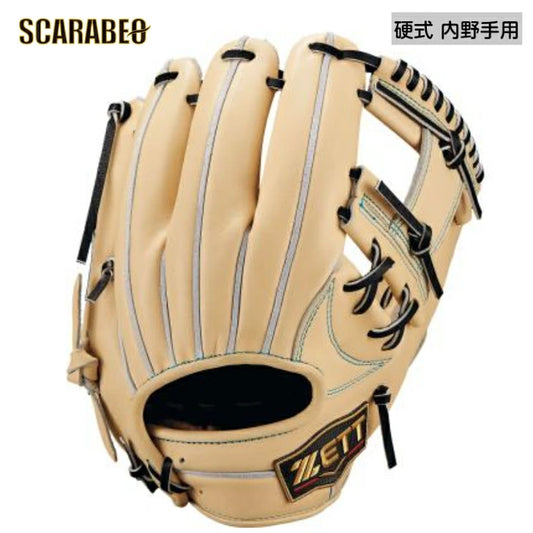 ゼット ZETT 硬式 グラブ グローブ 内野手用 二塁手 遊撃手 今宮タイプ プロステイタス SEシリーズ BPROG765SG-3219 パステルブラウン×ブラック 硬式グローブ 右投げ 限定 日本製 最高品質 bprog765sg-3219