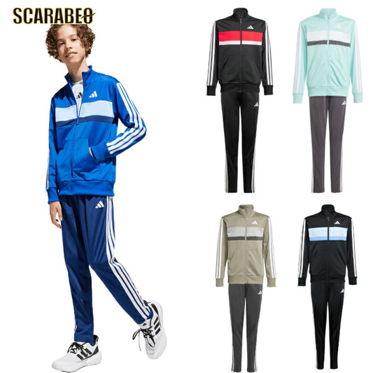 アディダス キッズ ジュニア トラックスーツ 上下セット ジャージ K TIBE 子供服 ロングパンツ ジャケット スポーツウェア 130-160cm adidas KQG66