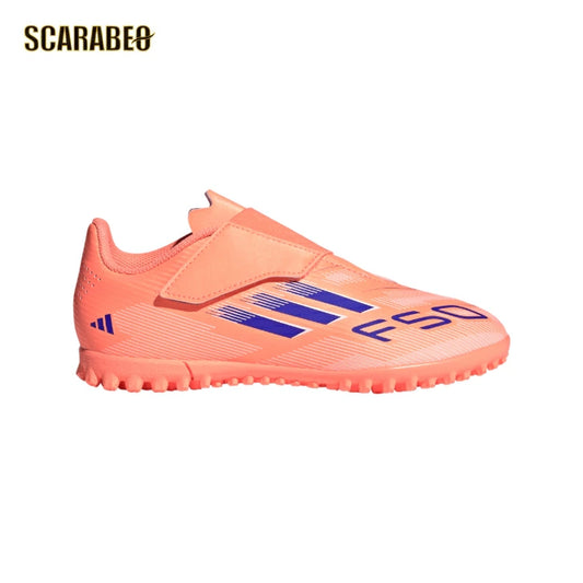 adidas アディダス ジュニア サッカースパイク F50 CLUB VEL TF J コーラルブレイズパック JI0035 ビームオレンジ 土 人工芝 天然芝対応 面ファスナー キッズ ji0035