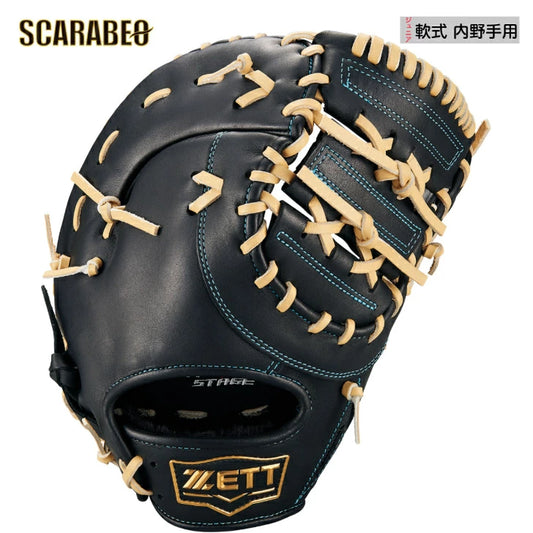 ZETT ゼット 限定 少年軟式 ファーストミット ゼロワンステージ 一塁手用 グラブ グローブ ジュニア J号対応 BJFB71513F-1932 bjfb71513f-1932