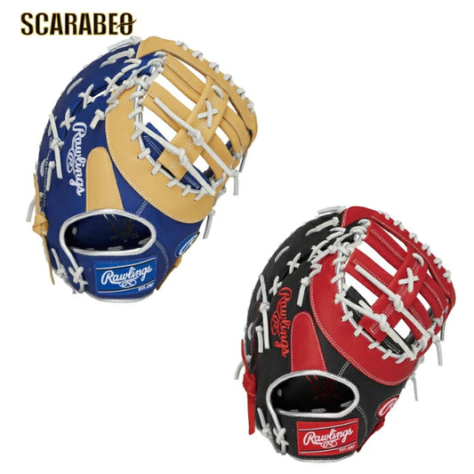 ソフトボール グラブ 男子用 キャッチャー・ファースト用 ローリングス Rawlings HYPER TECH COLORS GS5FHTC3ACD 12.5インチ 指あて 背面クロスレース インディゴ/キャメル ブラック/スカーレット 右投げ 左投げ gs5fhtc3acd