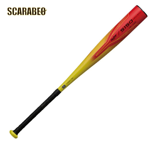 野球 バット ジュニア 少年用 軟式 金属 ローリングス Rawlings 5150 BJ5F5150 超々ジュラルミン 1ピース ジュニア少年野球 軽量 細めグリップ レッド/イエロー bj5f5150-rd