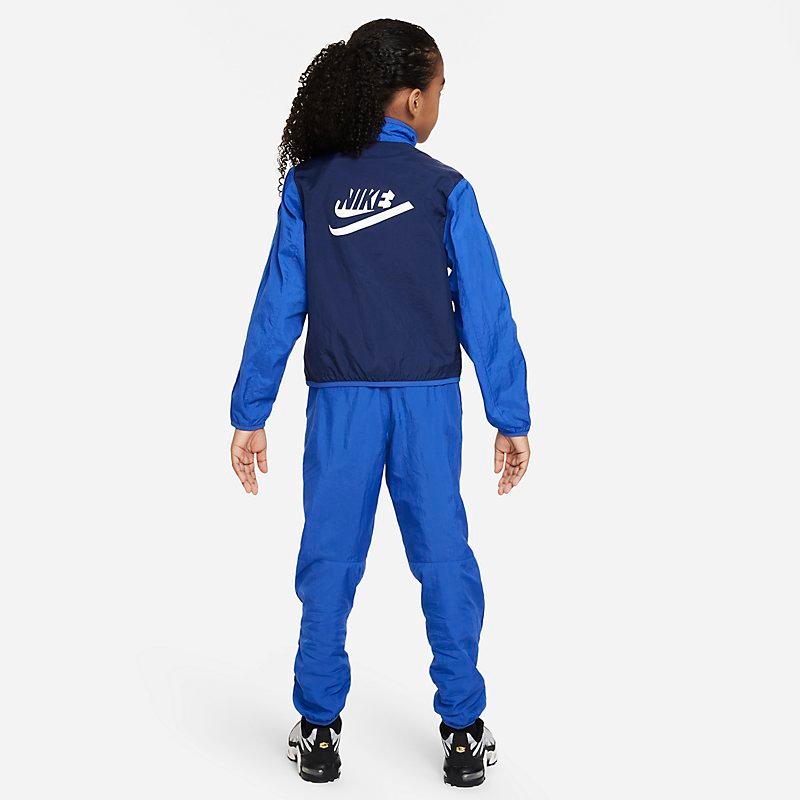 ナイキ キッズ ジュニア ウーブン トラックスーツ 上下セット NIKE YTH NSW QZ ハイブリッド FD3058 スポーツウェア ジャージ 子供服 ジャケット ロングパンツ Gロイヤル(480) fd3058-480
