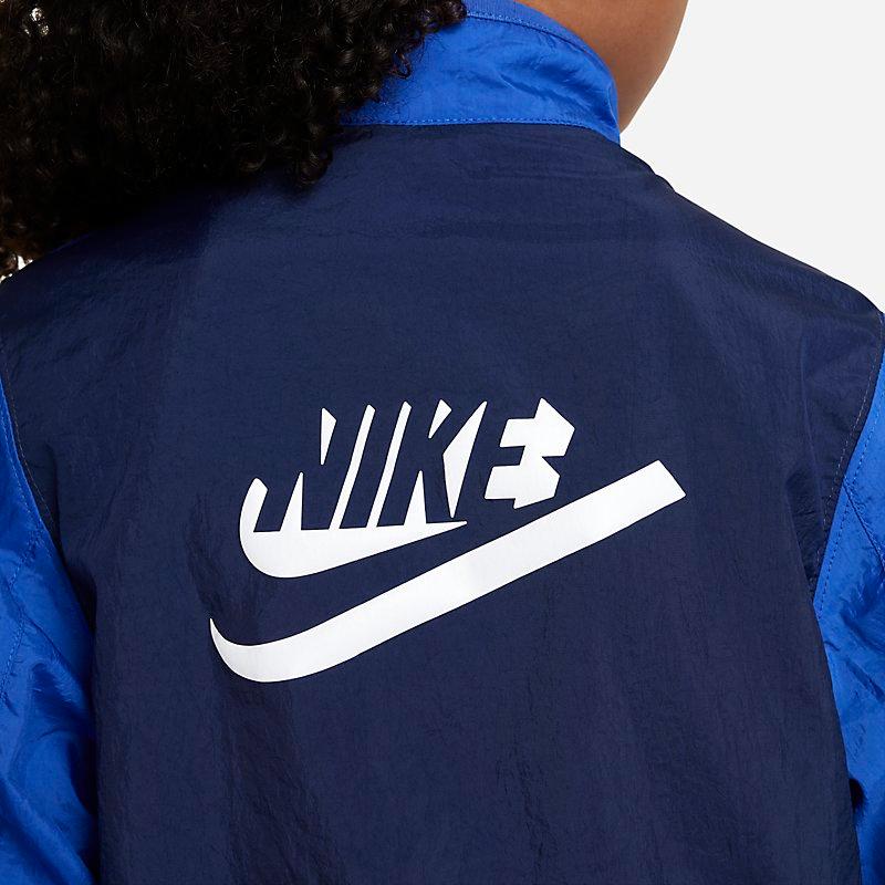 ナイキ キッズ ジュニア ウーブン トラックスーツ 上下セット NIKE YTH NSW QZ ハイブリッド FD3058 スポーツウェア ジャージ 子供服 ジャケット ロングパンツ Gロイヤル(480) fd3058-480
