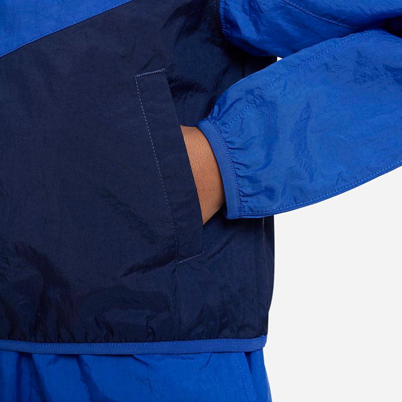 ナイキ キッズ ジュニア ウーブン トラックスーツ 上下セット NIKE YTH NSW QZ ハイブリッド FD3058 スポーツウェア ジャージ 子供服 ジャケット ロングパンツ Gロイヤル(480) fd3058-480