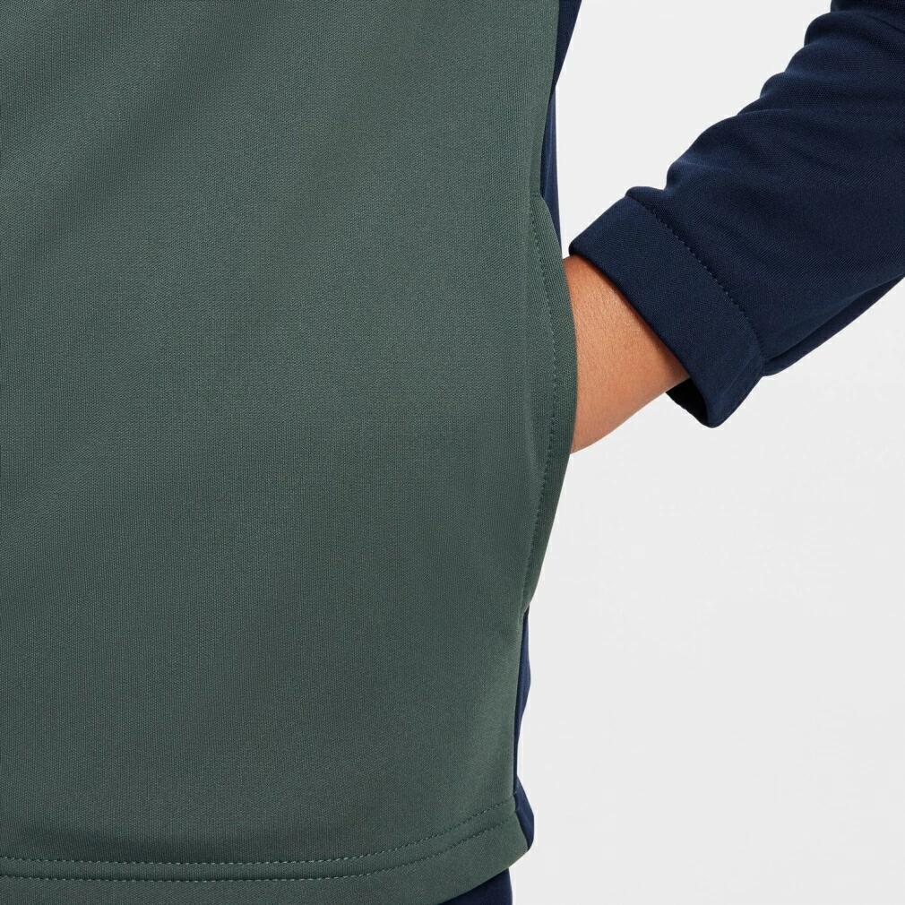 ナイキ キッズ ジュニア トラックスーツ 上下セット NIKE YTH NSW POLY フルジップ ハイブリッド FD3067 451 ジャージ スポーツウェア 子供服 ブラック×ディープグリーン fd3067-451