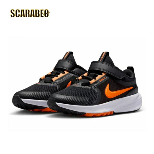 ナイキ スターランナー 5 PS ジュニア キッズ スニーカー ブラック オレンジ NIKE STAR RUNNER 5 PS 子供靴 運動靴 HF7005-006 hf7005-006