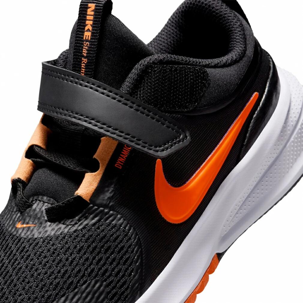 ナイキ スターランナー 5 PS ジュニア キッズ スニーカー ブラック オレンジ NIKE STAR RUNNER 5 PS 子供靴 運動靴 HF7005-006 hf7005-006