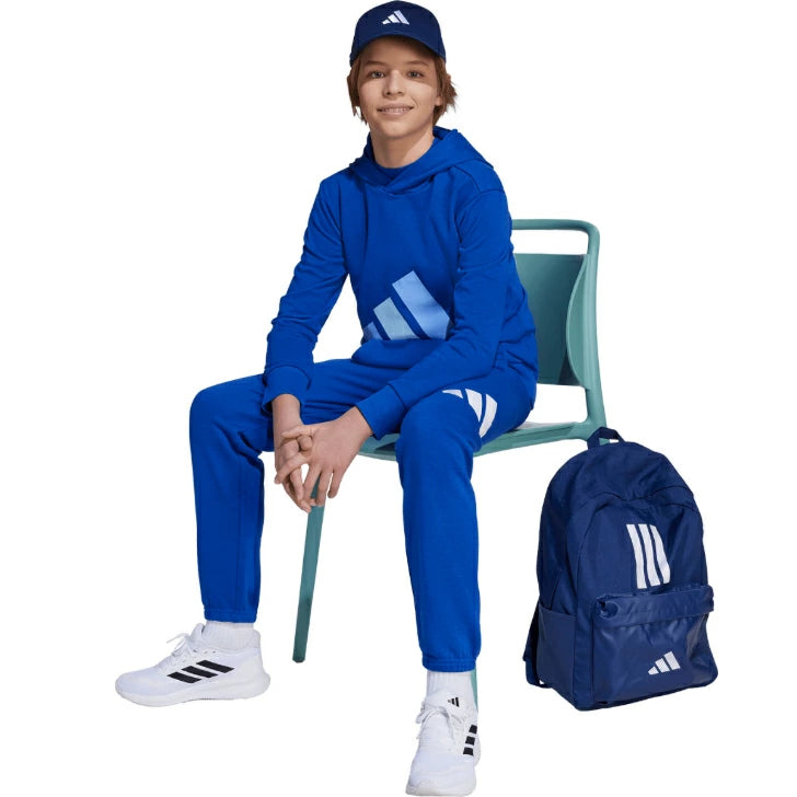 アディダス エッセンシャルズ パーカー キッズ ジュニア フード付き 長袖 スウェット カジュアル リサイクル素材 KRJ93 krj93