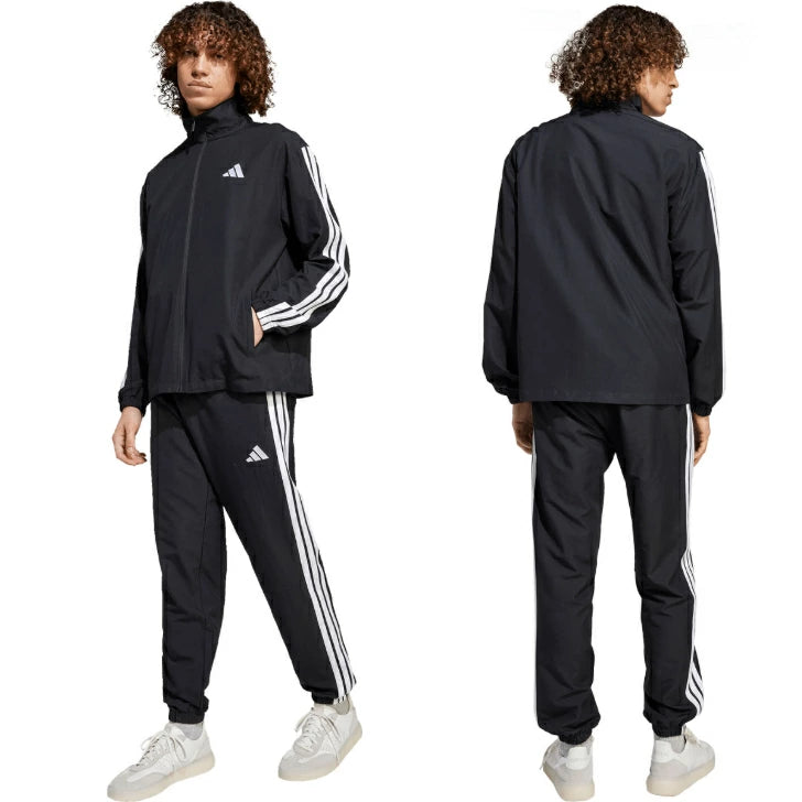 アディダス adidas メンズ マルチSP ウェア スポーツウェア ベーシック スリーストライプ ウーブン トラックスーツ KQI91 2025SS ダークブルー JC5391 ブラック JI8849 kqi91