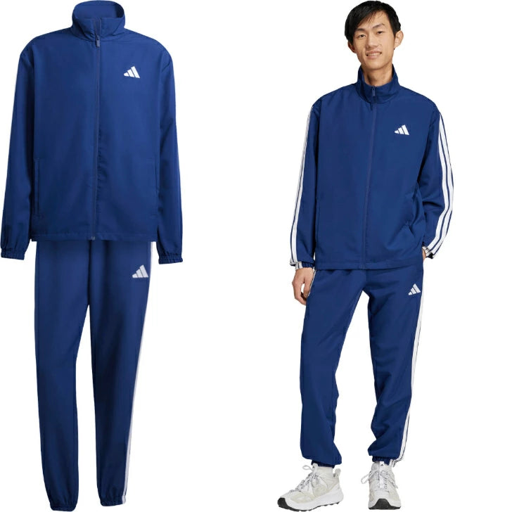 アディダス adidas メンズ マルチSP ウェア スポーツウェア ベーシック スリーストライプ ウーブン トラックスーツ KQI91 2025SS ダークブルー JC5391 ブラック JI8849 kqi91