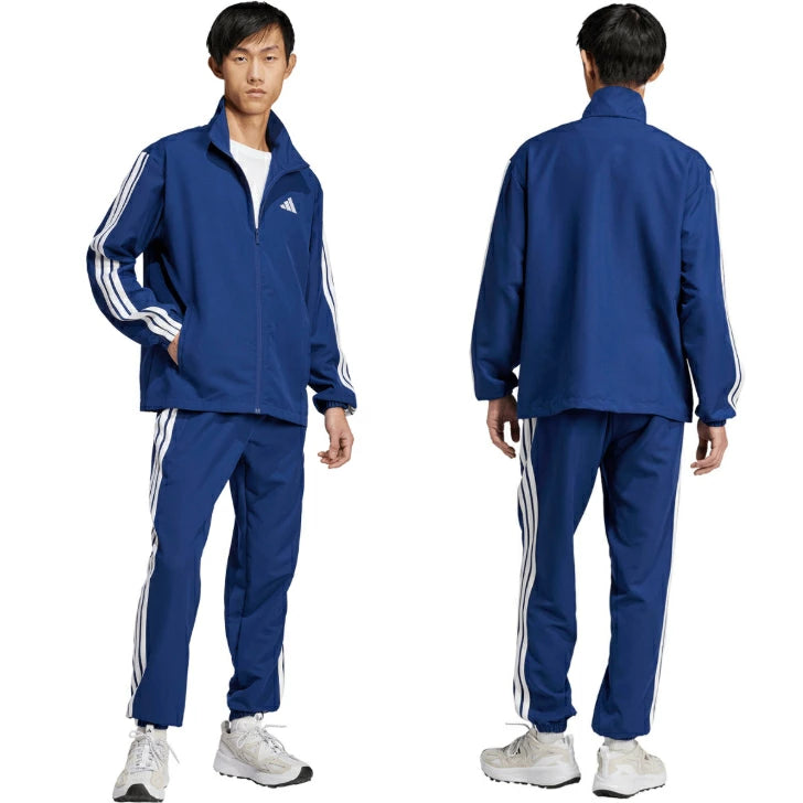 アディダス adidas メンズ マルチSP ウェア スポーツウェア ベーシック スリーストライプ ウーブン トラックスーツ KQI91 2025SS ダークブルー JC5391 ブラック JI8849 kqi91