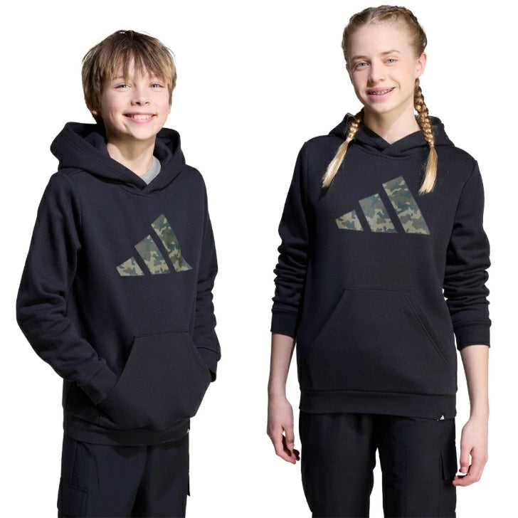 アディダス キッズ カモ グラフィック パーカー 裏起毛 フリース プルオーバー フード付き ジュニア ブラック JV5128 オリーブ JV5127 jyd46
