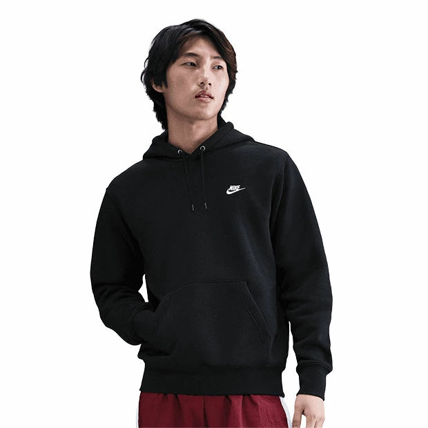 ナイキ クラブ BB プルオーバーフーディ ブラック FN3860-010 スウェットパーカー コットン混 起毛フリース アジアフィット fn3860-010
