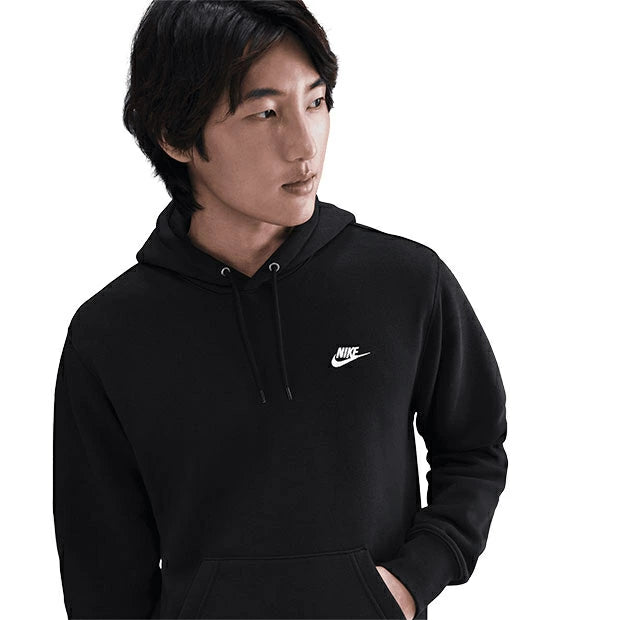 ナイキ クラブ BB プルオーバーフーディ ブラック FN3860-010 スウェットパーカー コットン混 起毛フリース アジアフィット fn3860-010