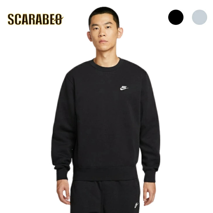 NIKE ナイキ クラブ BB クルー L/S トップ FN3887 スウェット トレーナー 長袖 クルーネック メンズ レディース ブラック グレー fn3887