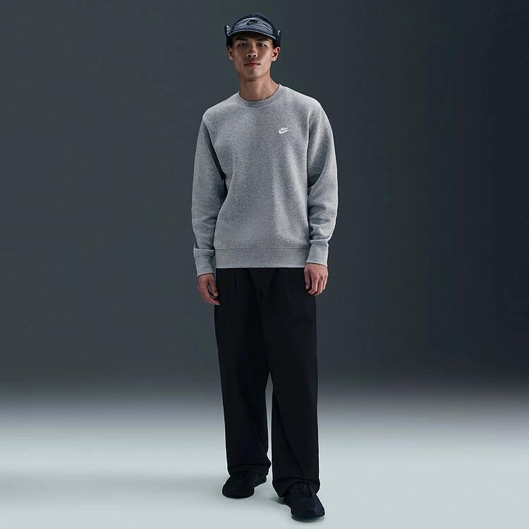 NIKE ナイキ クラブ BB クルー L/S トップ FN3887 スウェット トレーナー 長袖 クルーネック メンズ レディース ブラック グレー fn3887