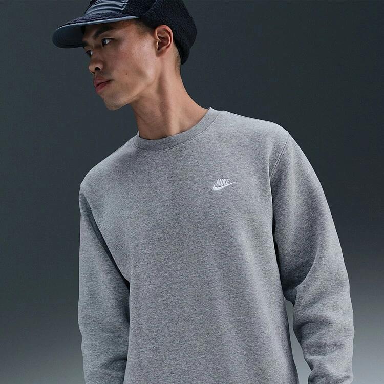 NIKE ナイキ クラブ BB クルー L/S トップ FN3887 スウェット トレーナー 長袖 クルーネック メンズ レディース ブラック グレー fn3887
