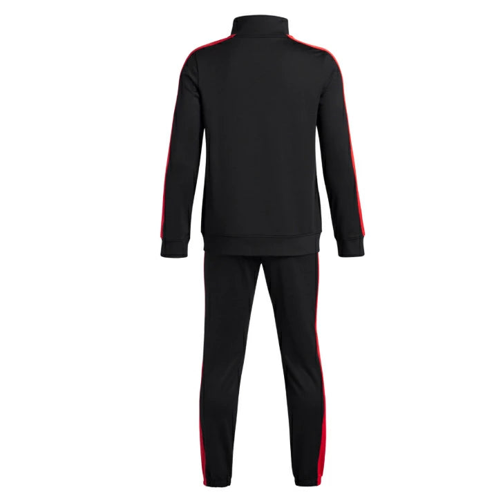 アンダーアーマー UA ニット トラックスーツ キッズ 上下セット 裏起毛 スウェット ジャケット パンツ 速乾 保温 トレーニング 1363290 ブラック/レイサーレッド 006 ネイビー 403 1363290