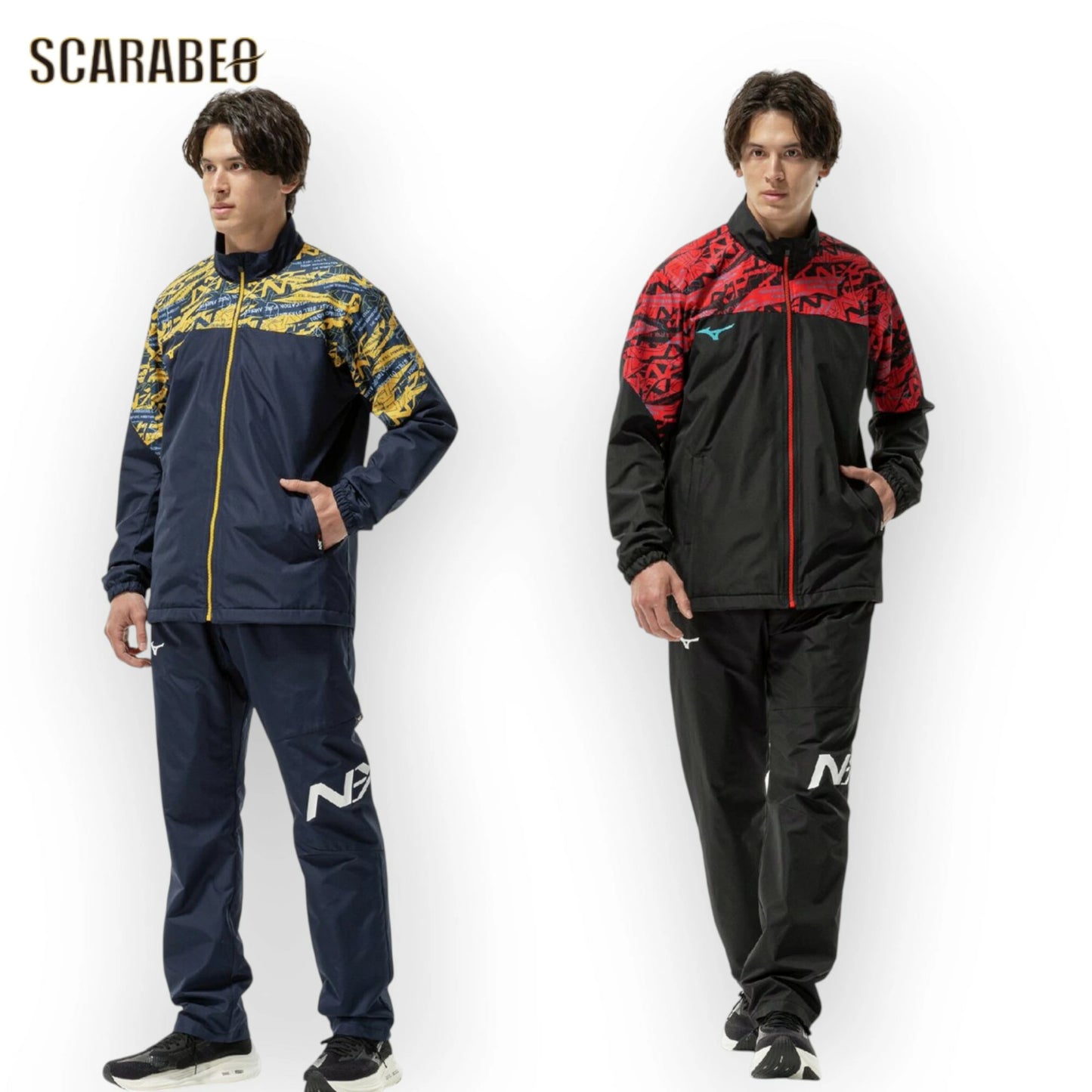 MIZUNO ミズノ N-XT ブレスサーモウォーマージャケット パンツ 上下セット 32JEC740/32JFC740 メンズ ユニセックス トレーニングウェア スポーツ 防風 撥水 吸湿発熱 セットアップ ブラック Dネイビー 32jec740-32jfc740