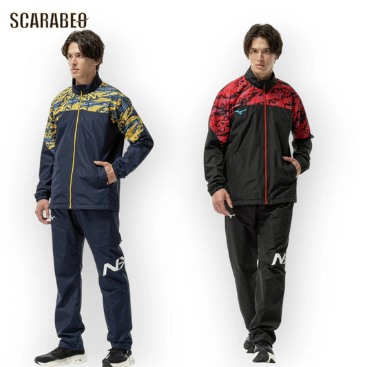 MIZUNO ミズノ N-XT ブレスサーモウォーマージャケット パンツ 上下セット 32JEC740/32JFC740 メンズ ユニセックス トレーニングウェア スポーツ 防風 撥水 吸湿発熱 セットアップ ブラック Dネイビー 32jec740-32jfc740