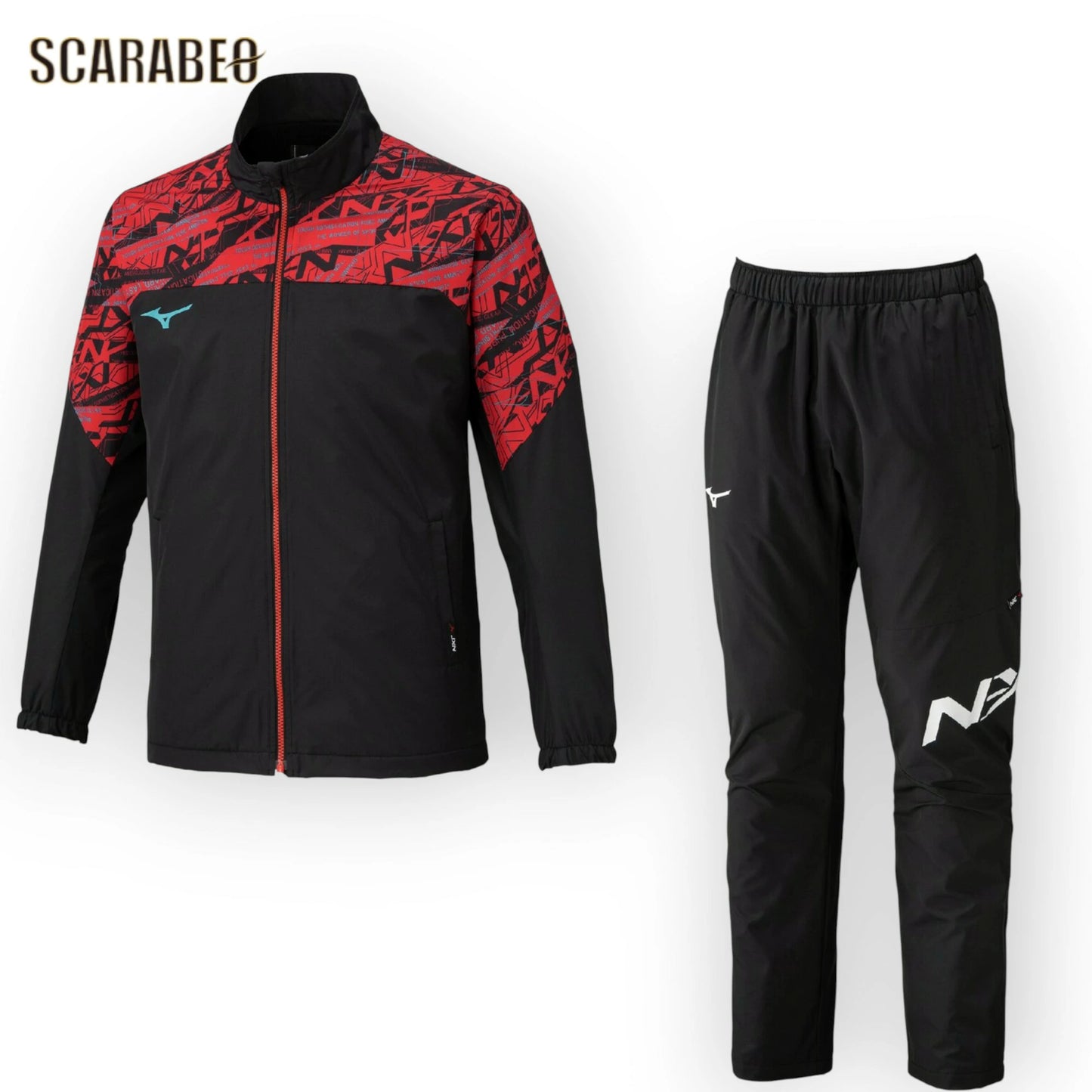 MIZUNO ミズノ N-XT ブレスサーモウォーマージャケット パンツ 上下セット 32JEC740/32JFC740 メンズ ユニセックス トレーニングウェア スポーツ 防風 撥水 吸湿発熱 セットアップ ブラック Dネイビー 32jec740-32jfc740