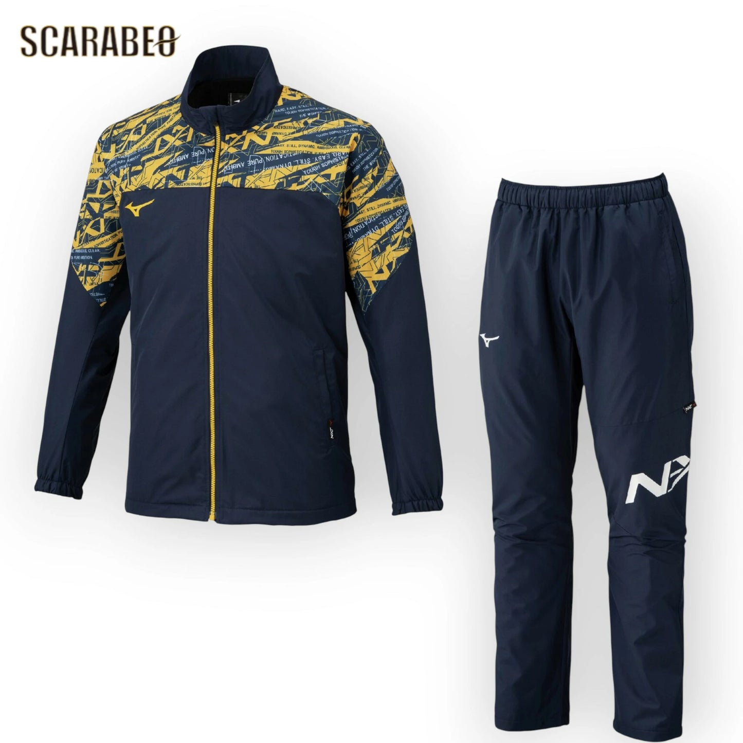 MIZUNO ミズノ N-XT ブレスサーモウォーマージャケット パンツ 上下セット 32JEC740/32JFC740 メンズ ユニセックス トレーニングウェア スポーツ 防風 撥水 吸湿発熱 セットアップ ブラック Dネイビー 32jec740-32jfc740