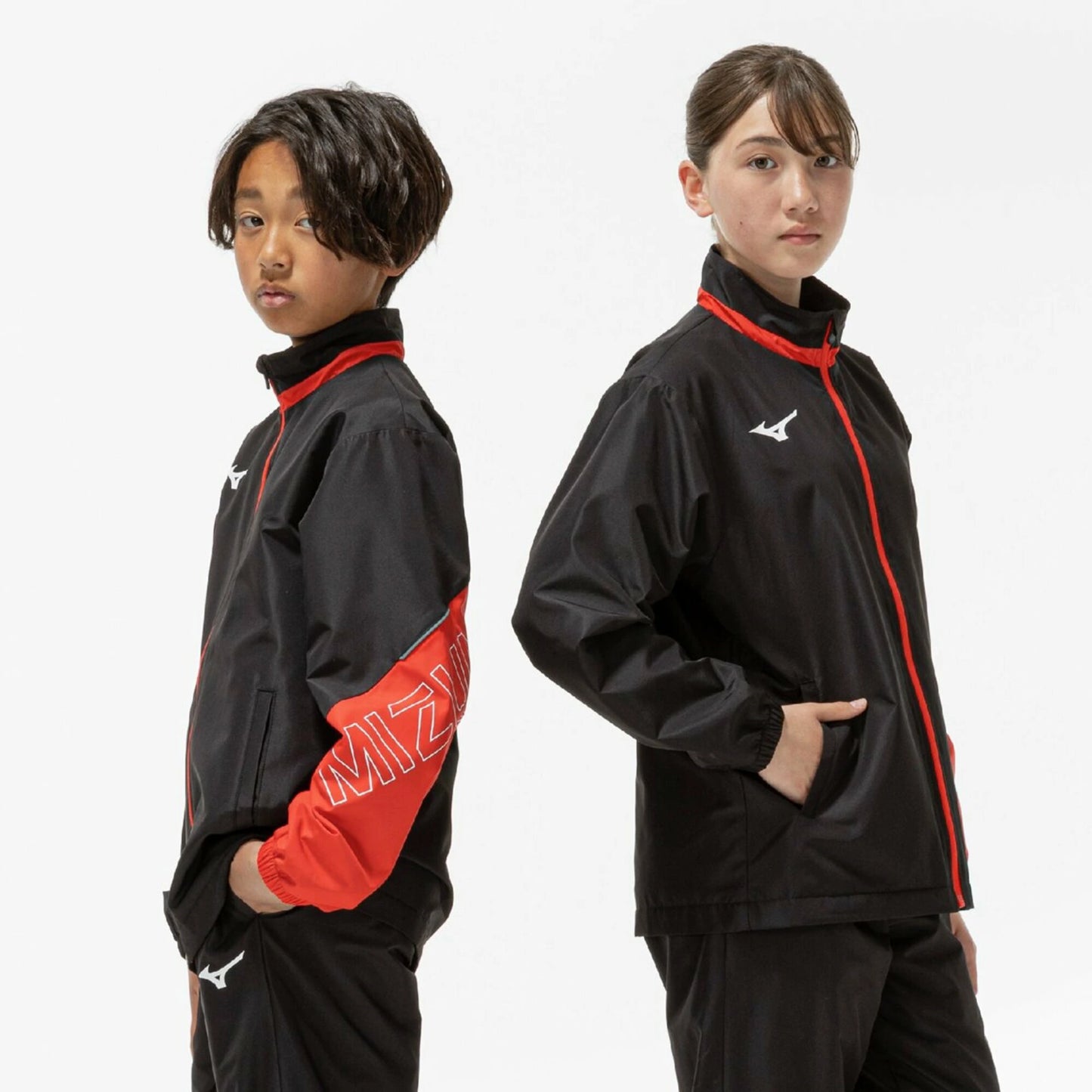 MIZUNO ミズノ ブレスウォーマジャケット パンツ 上下セット 32MEC932/32MFC932 ジュニア トレーニングウェア 防寒 撥水 吸湿発熱 冬用 サッカー フットサル ブラック Dネイビー 32mec932-32mfc32