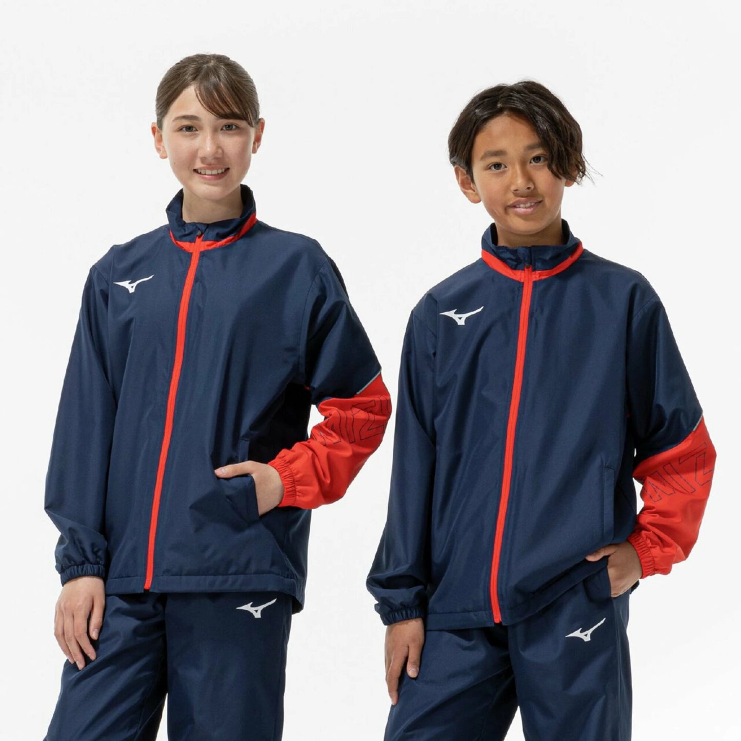 MIZUNO ミズノ ブレスウォーマジャケット パンツ 上下セット 32MEC932/32MFC932 ジュニア トレーニングウェア 防寒 撥水 吸湿発熱 冬用 サッカー フットサル ブラック Dネイビー 32mec932-32mfc32