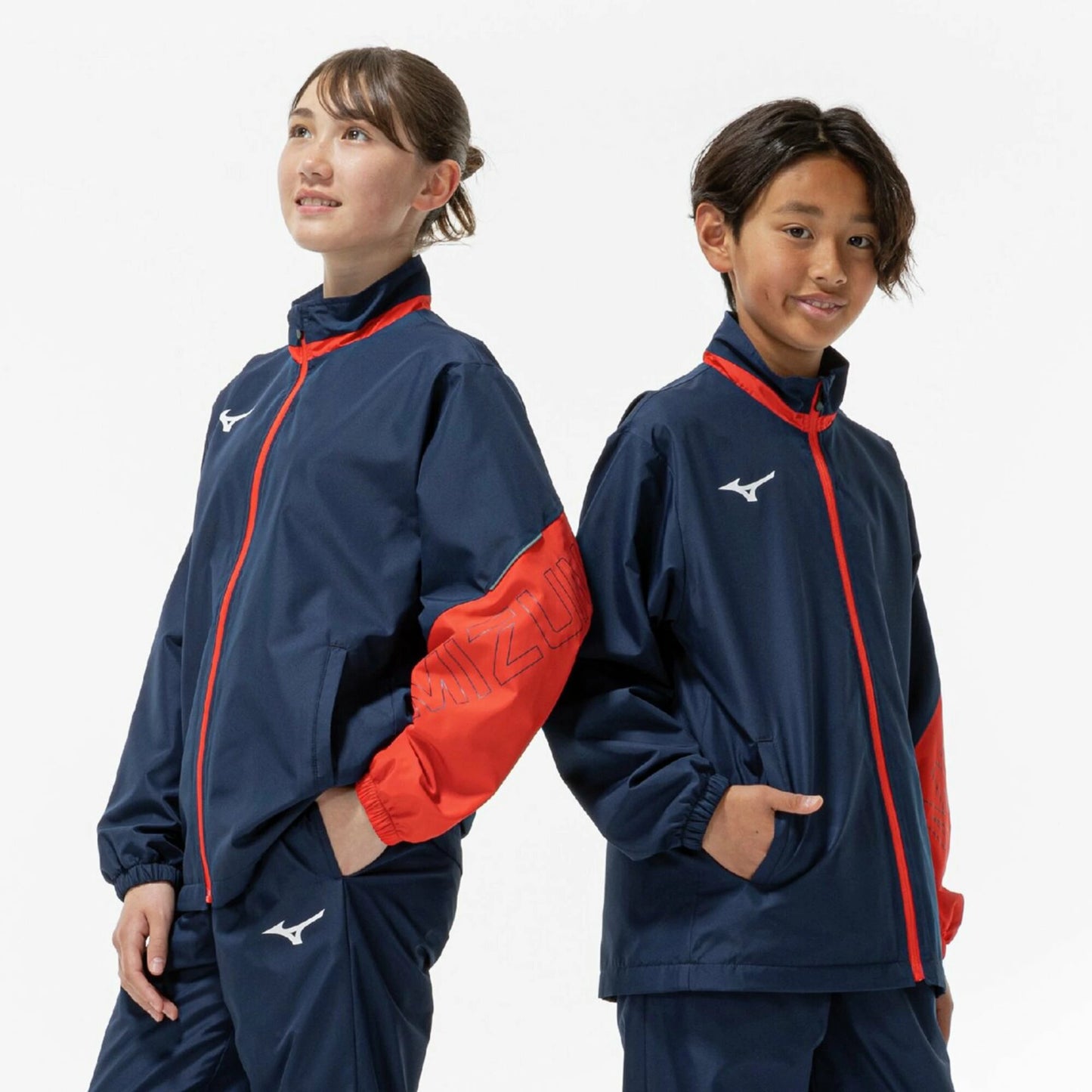 MIZUNO ミズノ ブレスウォーマジャケット パンツ 上下セット 32MEC932/32MFC932 ジュニア トレーニングウェア 防寒 撥水 吸湿発熱 冬用 サッカー フットサル ブラック Dネイビー 32mec932-32mfc32