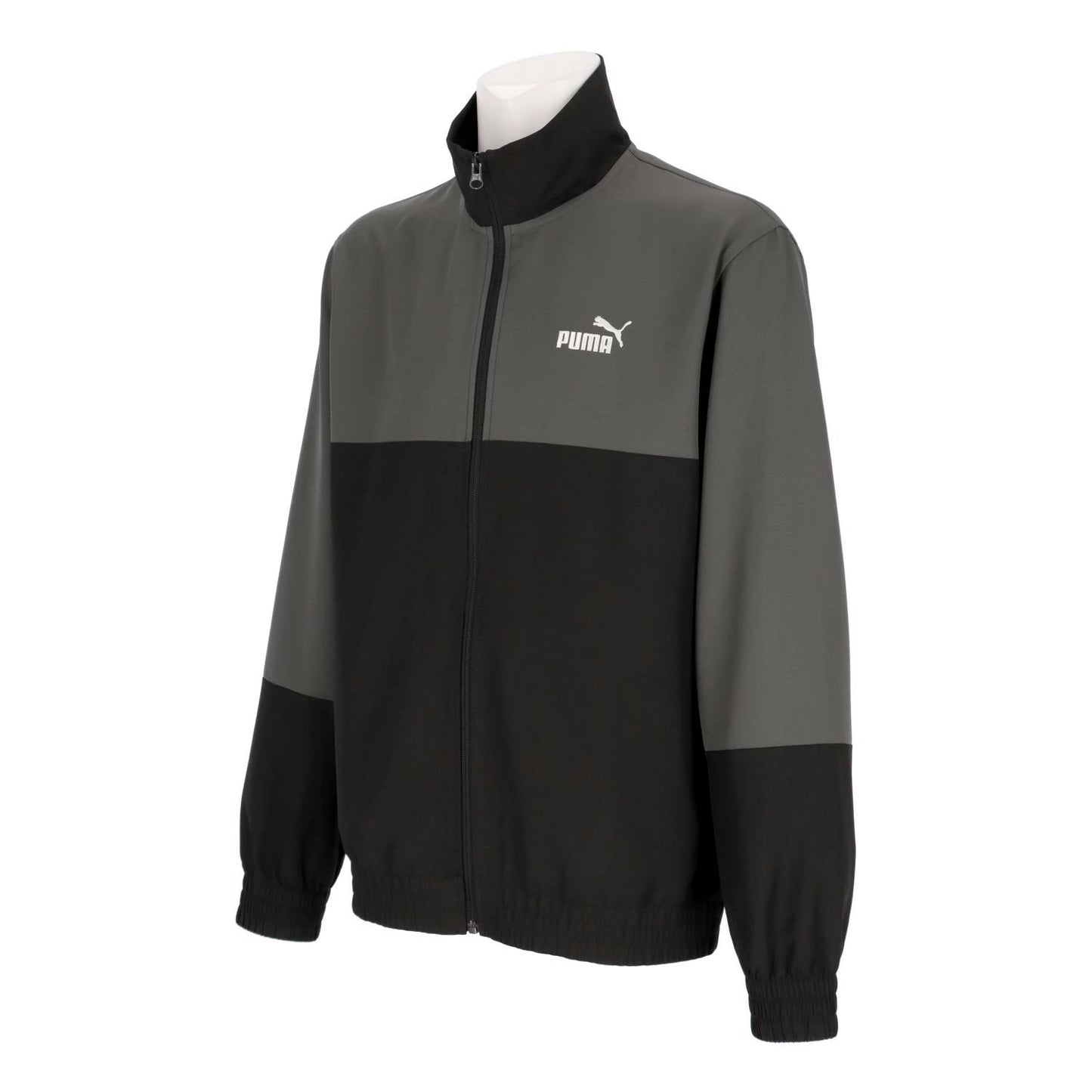 PUMA プーマ メンズ ウーブン カラーブロック トラックスーツ 691019 上下セット スポーツウェア トレーニングウェア ジャージ ポリエステル ポケット付き ブラック ブルー グレー 691019