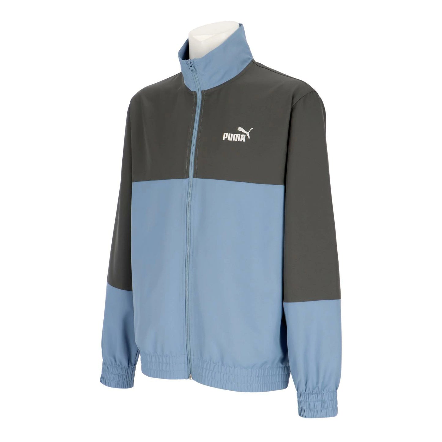 PUMA プーマ メンズ ウーブン カラーブロック トラックスーツ 691019 上下セット スポーツウェア トレーニングウェア ジャージ ポリエステル ポケット付き ブラック ブルー グレー 691019