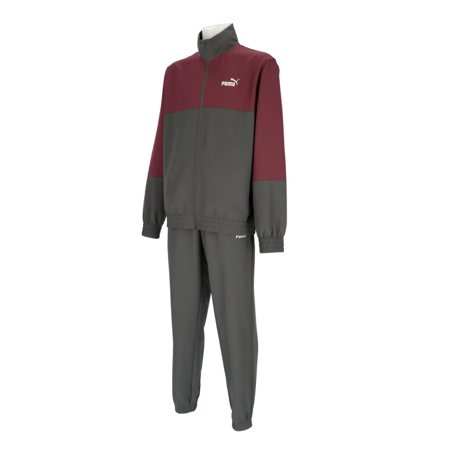 PUMA プーマ メンズ ウーブン カラーブロック トラックスーツ 691019 上下セット スポーツウェア トレーニングウェア ジャージ ポリエステル ポケット付き ブラック ブルー グレー 691019