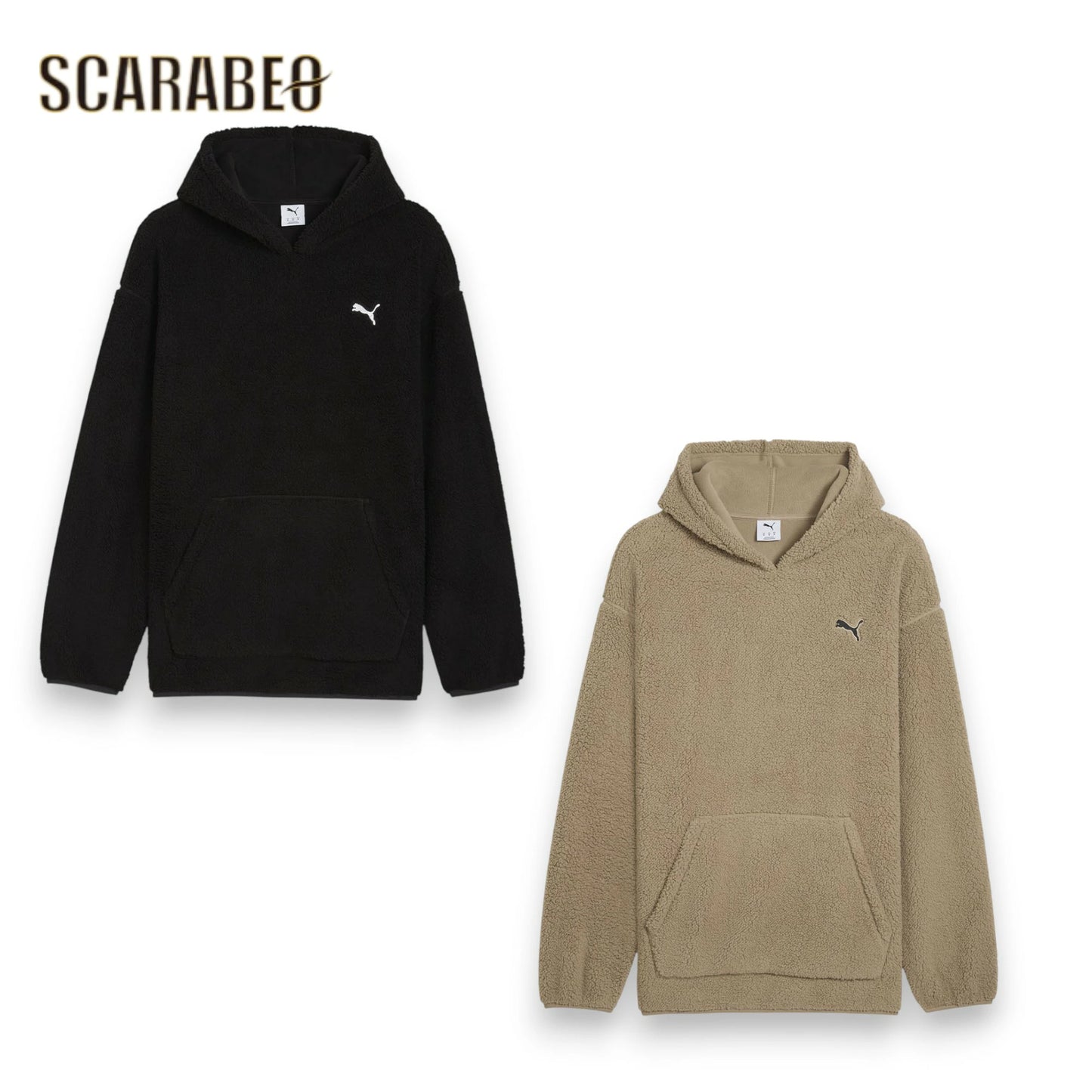 プーマ PUMA フリースジャケット メンズ ESS ELEVATED フードシェルパー 691069 55 アイスコーヒー 01 ブラック ボアジャケット アウター 秋冬 保温 防寒 フード付き 691069